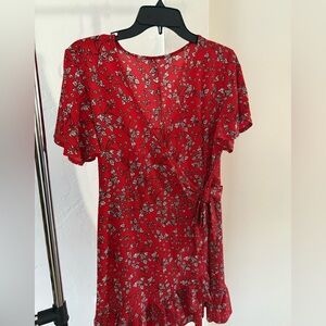 Floral side tie dress